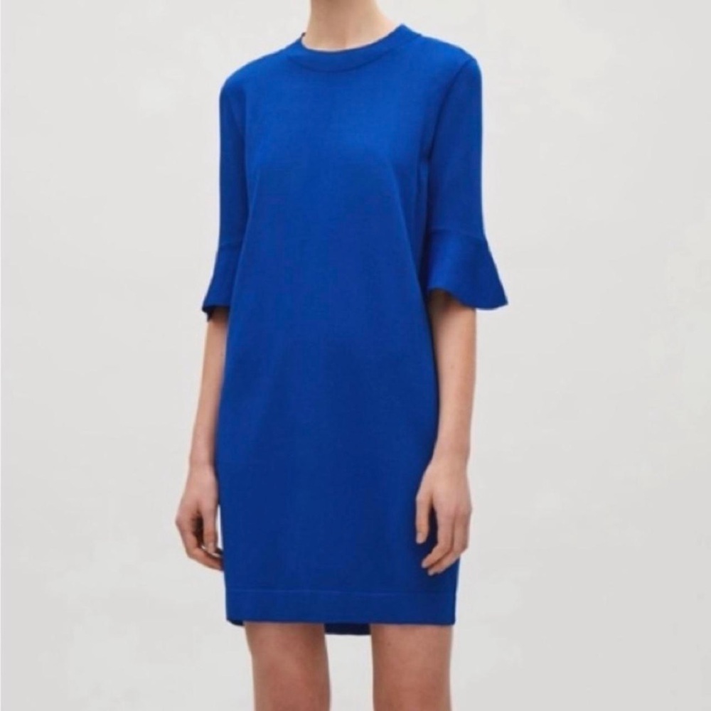COS Cobalt Blue Mini Shift Dress